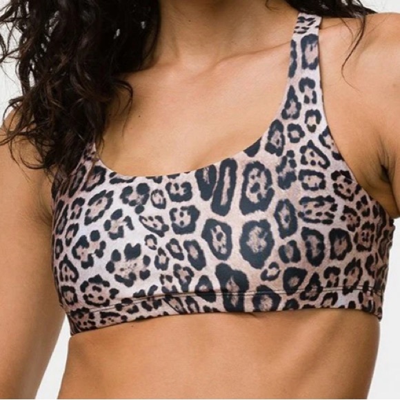 Onzie leopard print workout bra top - Picture 3 of 4